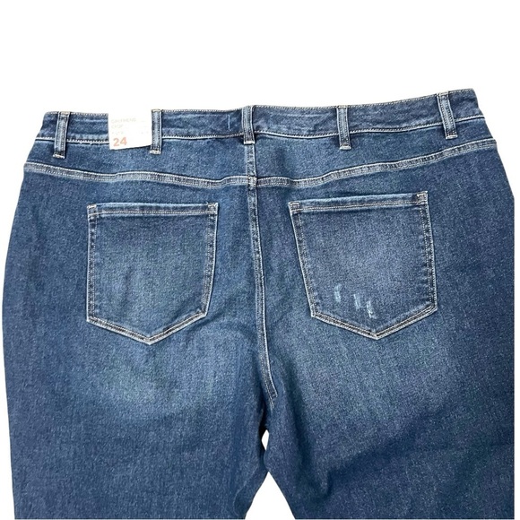 Lane Bryant Girlfriend Patch Mid Rise Plus Size Cropped Jeans Size 24 - Picture 7 of 11